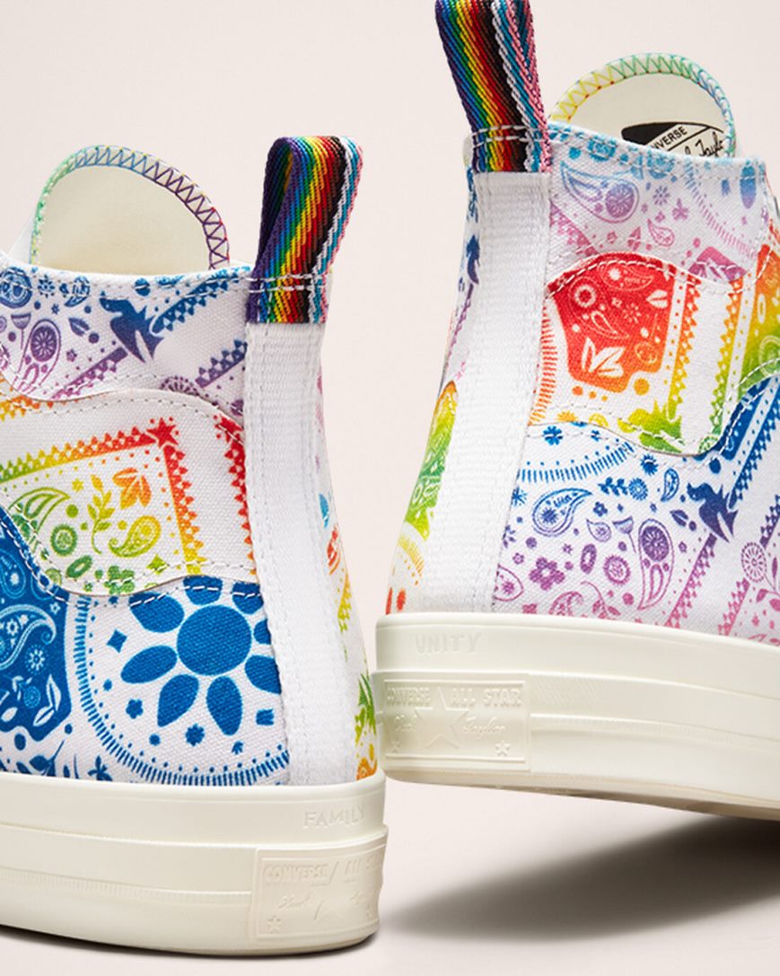 Tenisi Inalti Dama Converse Chuck 70 Pride Albi Rosii | RO 0USOW053